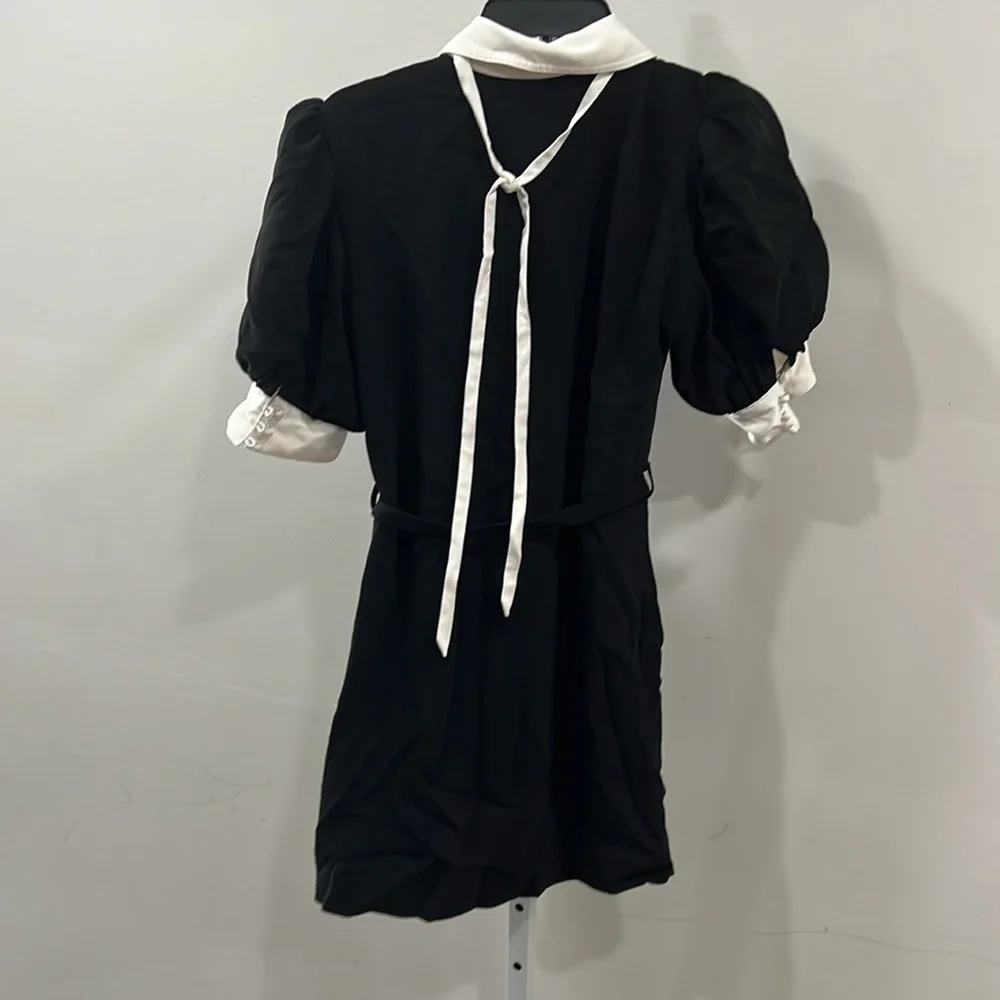 Cinq a Sept Sabelle Dress in Black & Ivory - Picture 6 of 8